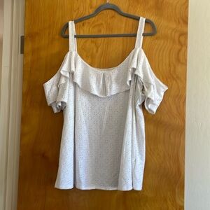 Cable & Gauge Cold Shoulder Top 2X